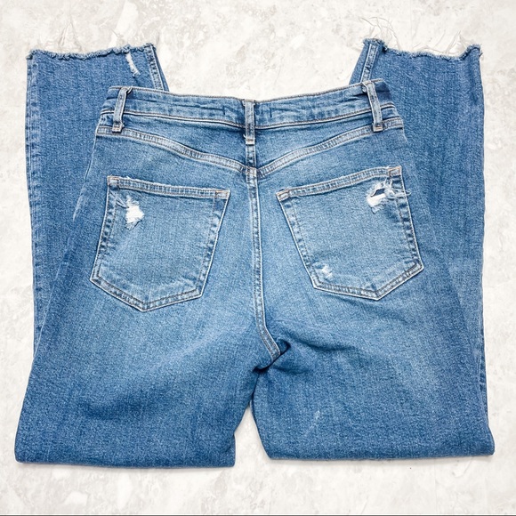 Free People High Waist Slim Straight Jeans Indigo - Picture 5 of 12